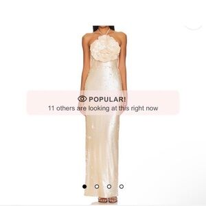 Lovers + Friends Cream High Low Dress